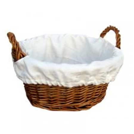 Cheungs Cheung 10 in.Willow Round Basket - Lined UW-9700L-RD